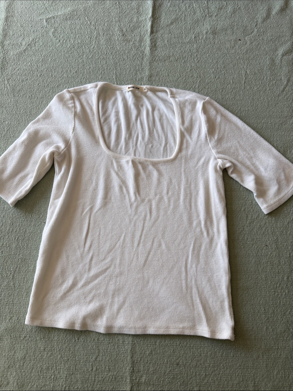 Marine Layer Women's Scoop Neck White Knit top